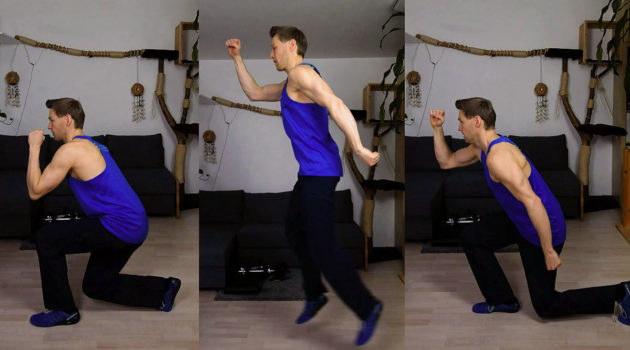 NinjaWarriorX - How to Train for Ninja Warrior at Home - Alternating Jumping Lunges